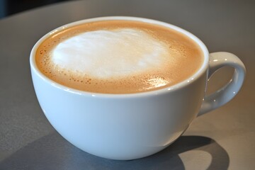 Fototapeta premium Enjoy Creamy Coffee, Delightful Beverage