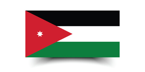 Flag of Jordan. Jordan flag official size and color standards digital vector illustration.