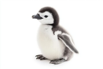 Obraz premium a cute little penguin baby isolated on white background