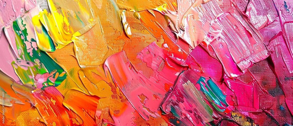 Poster vibrant layered paint texture with rich color depth and high detail abstract pattern perfect for con