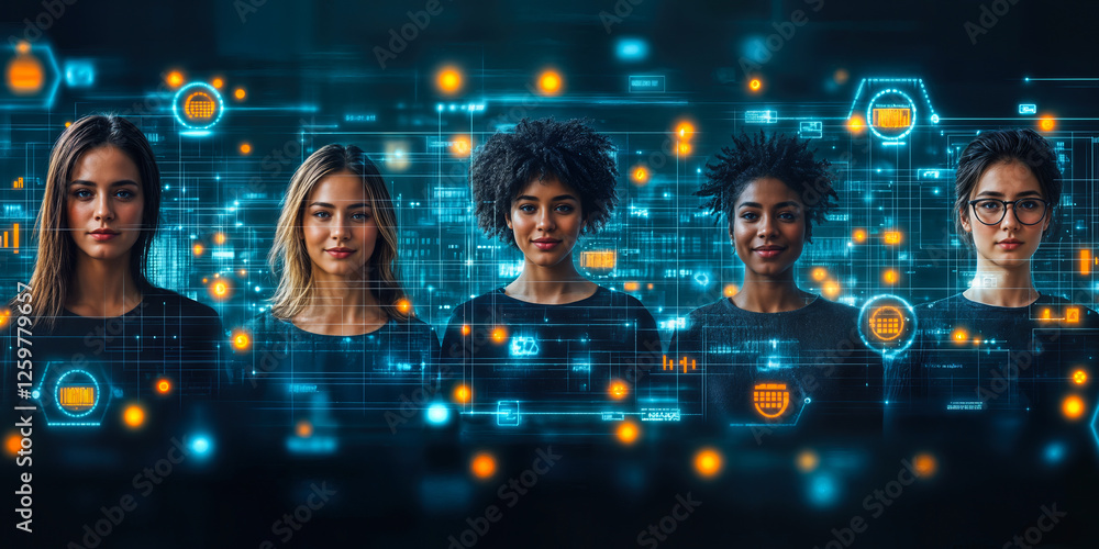 Poster digital recruitment tools transforming job application landscape with enhanced personalization and e