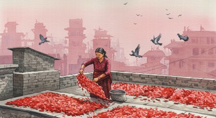 Mystical Nepal: A Vibrant Illustration of Culture and Nature