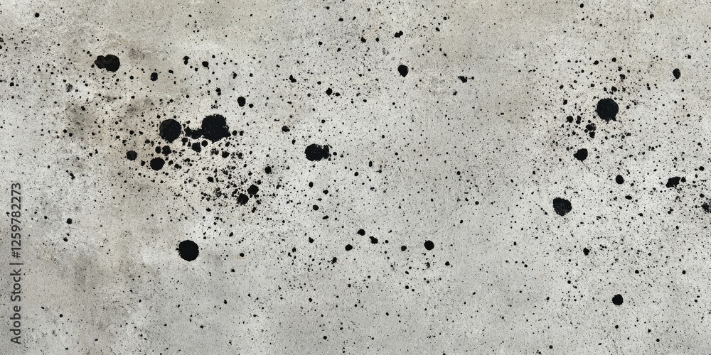 Poster gray concrete backdrop with scattered black specks creating a textured surface suitable for various 