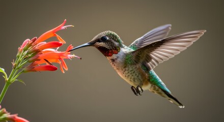 Naklejka premium Hummingbird in Flight 