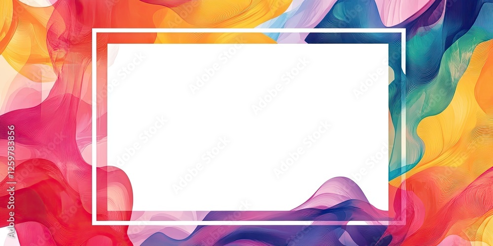 Aufkleber abstract fluid paint background with vibrant colors red, orange, blue, and green swirls creating a l