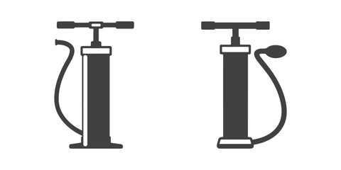 Professional Air Pump Icons Silhouette Vector Illustration