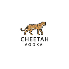 Minimalist Logo Design Featuring a Cheetah and Brand Name Text