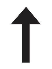 Fototapeta premium Black upward arrow vector icon.