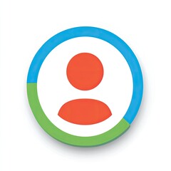 Colorful user profile icon with progress rings