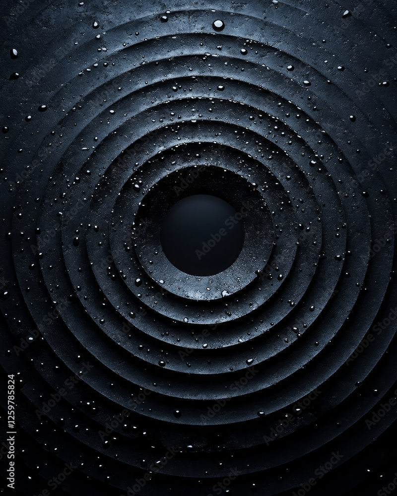 Poster abstract sound circles create mesmerizing visual effect