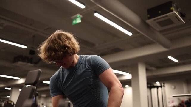 A person is performing bicep curls with dumbbells at the gym, concentrating on building strength and muscle definition. Their focus is on maximizing the effectiveness of each rep.