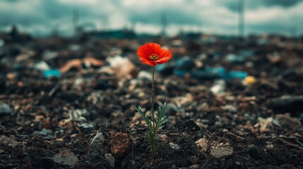 Resilient Poppy in a Polluted Land