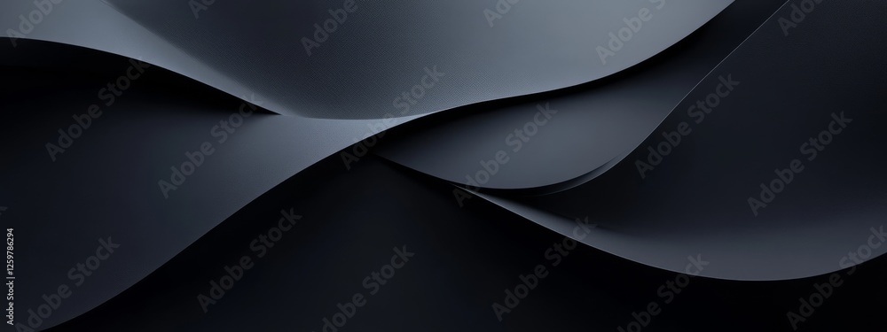 Poster abstract minimalist wallpaper with sharp edges and curves on black background. ideal for modern desi