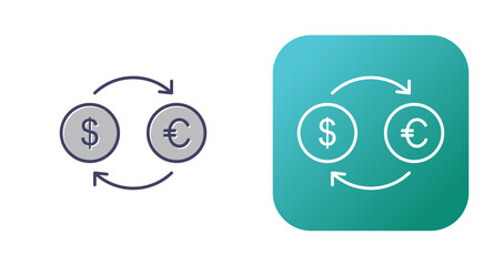 Dollar to Euro Vector Icon