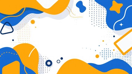 Fototapeta premium Abstract Blue and Orange Swirls Background