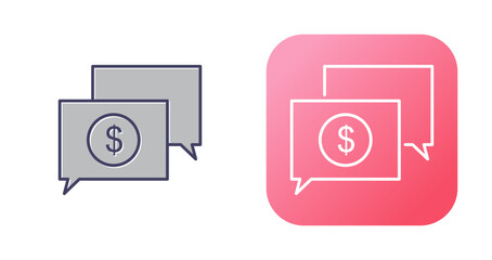 Money Talk Vector Icon