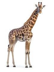 Fototapeta premium Giraffe's Majestic Stance, Wild Beauty, African Savanna