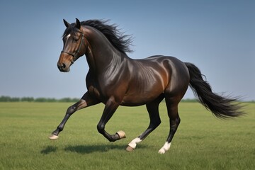 Obraz premium there is a horse that is running in the grass