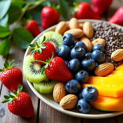 Obraz premium food fruit, strawberry, food, berry, blueberry, fresh, 
