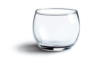 Empty glass, studio shot, white background, beverage advertising