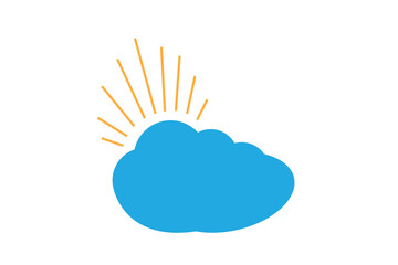 cloud shapes vector icon set illustration isolated on white background. clouds in blue sky and  cartoon white puffy art work.