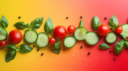 Organic food illustration with groceries for kitchen and culinary designs, highlighting fresh produce and market finds in a lively artistic style, comic book style