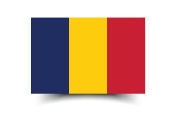 Flag of Chad. Chad flag official size and color standards digital vector illustration.