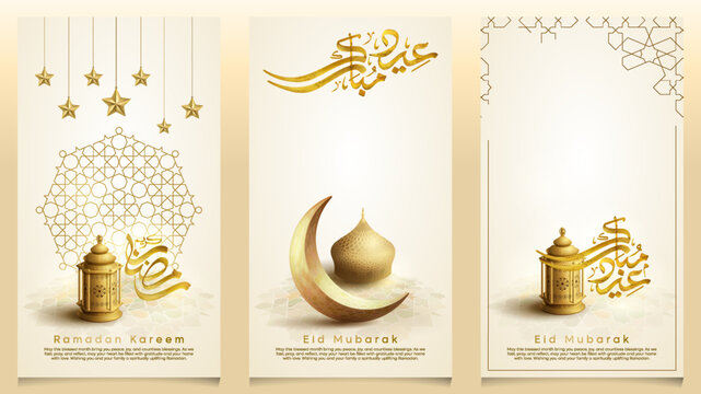 Ramadan kareem background with colorful arabic geometric gold ornament and calligraphy for greeting card and banner