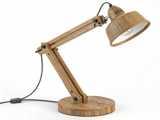 old wooden table lamp