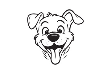 Cute Playful Dog with Tongue Out vector