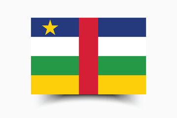Flag of Central African Republic. Central African Republic flag official size and color standards digital vector illustration.