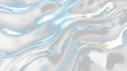 a close up of a blue and silver liquid