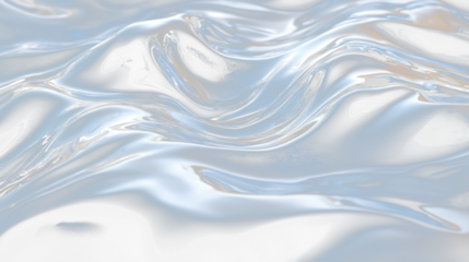 a close up of a blue and silver liquid