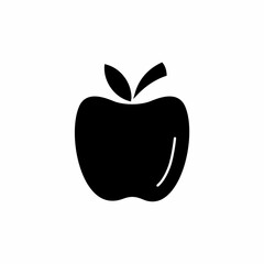 Apple Fruit Silhouette Icon Design Illustration