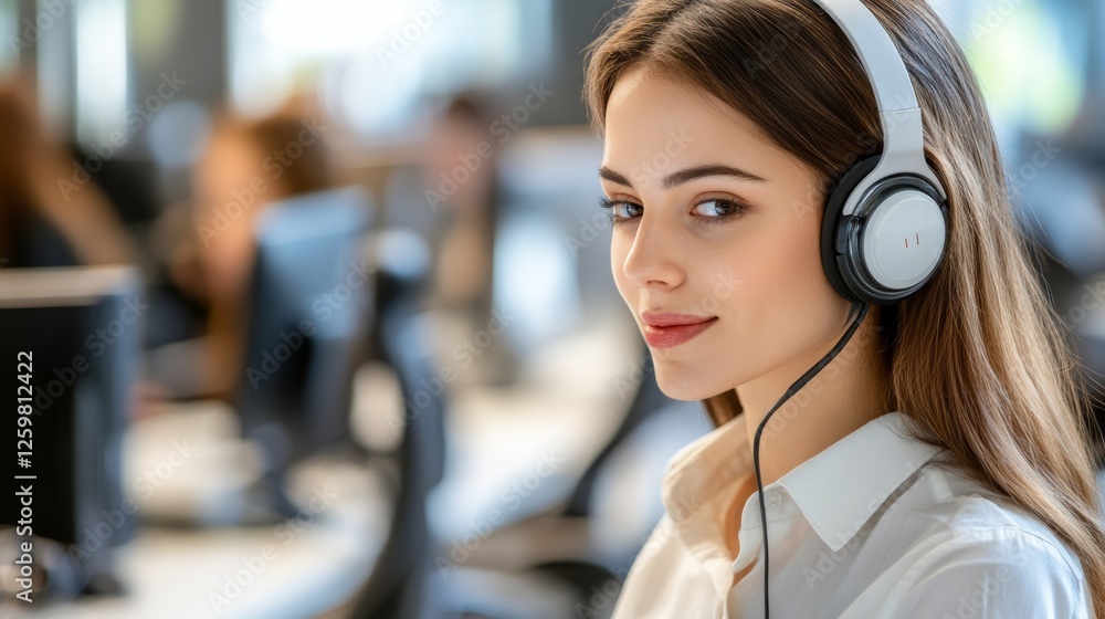 Poster worker use online customer service with chat bot as conversation assistant in office. - ai