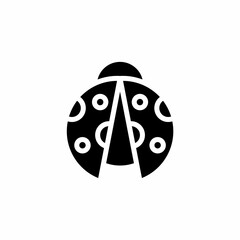 Ladybug Silhouette Icon Design Illustration