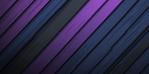 Obraz premium Abstract black background with neon diagonal lines, dark blue to purple gradient, and vibrant color effects. Perfect for modern designs, posters, and digital art.