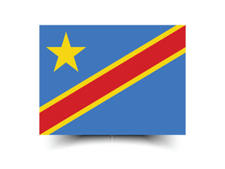 Fototapeta premium Flag of Congo Democratic. Congo Democratic flag official size and color standards digital vector illustration.