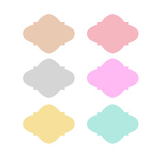 COLORFUL PAPER TAGS PRODUCT LABELS TAGS ISOLATED ON WHITE