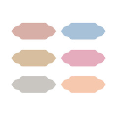 COLORFUL PAPER TAGS DESIGN ELEMENTS ISOLATED ON WHITE