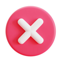 Obraz premium cross mark 3D Illustration