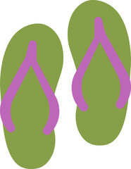 Colorful Flip Flops Illustration