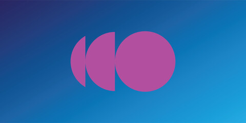 abstract background .blue and pink gradation. circle effect style. modern minimalist.eps