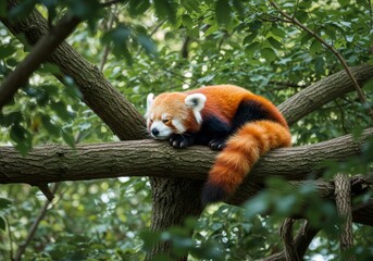 Sleeping Red Panda
