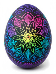 mandala art painted easter egg
