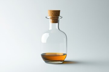 Elegant Amber Liquid in a Glass Bottle