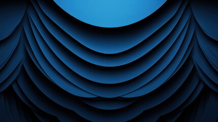 Photo of Blue Background with Symmetric Geometric Patterns for Design, Featuring White Space in the Center for Text. Ideal for Banner Templates and Digital Projects. Minimalist Wallpaper.