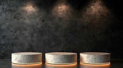 Modern minimalist podiums for product display