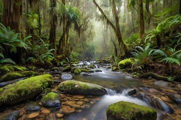 Fototapeta premium River in the forest