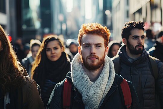 Diverse groups of people in everyday situations
